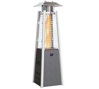 Outsunny Estufa de Gas Butano, 3000W, Calefactor de Exterior a Gas Portátil con Temperatura Ajustable, Protección contra Vuelcos, Ignición por Presión, para Butano y Propano, 3 m², Bronce