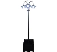 Outsunny Farol de Jardín 60x55x189 cm Negro