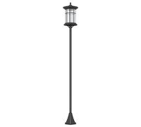 Outsunny Farol de pie solar exterior de jardín con lámpara LED 23,5 x 23,5 x 184 cm negro