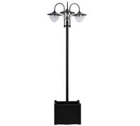 Outsunny Farol Solar De Jardín 189 Cm Con 18 Luces Led Blanca Fría 6000k Ip44