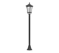 Outsunny Farola Solar Con Panel Solar Encendido Y Apagado Automático Negro
