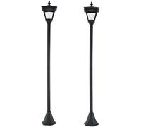 Outsunny Farolas solares 15x15x120 cm negro