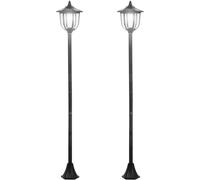 Outsunny Farolas Solares Negro