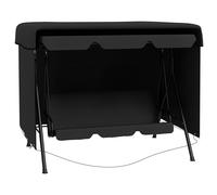 Outsunny Funda Balancín Jardín, Funda Columpio Jardín Exterior, Cubierta de Columpio con Cremallera, Impermeable, 215x155x150 cm, Negro