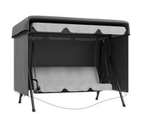Outsunny funda balancín jardín, funda columpio jardín exterior, cubierta de columpio con cremallera, impermeable, 215x155x150 cm, gris oscuro