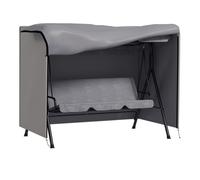 Outsunny Funda Balancín Jardín Funda Columpio Jardín Exterior Cubierta de Columpio de Tela Oxford 600D con 2 Cremalleras Impermeable 205x124x164 cm Gris Claro