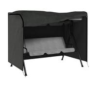 Outsunny funda balancín jardín funda columpio jardín exterior cubierta de columpio de tela oxford 600d con 2 cremalleras impermeable 205x124x164 cm gris oscuro 124 cm