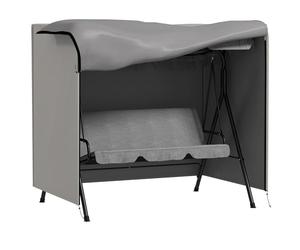 Outsunny Funda Balancín Jardín Funda Columpio Jardín Exterior Cubierta de Columpio de Tela Oxford 600D con 2 Cremalleras Impermeable 177x114x152 cm Gris
