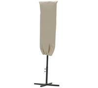 Outsunny Funda de Parasol jardín para Parasol de 2-4,6m, Φ60x160cm Caqui | Protector de sombrilla para exterior, varilla, resistente a la intemperie, cremallera, uso en jardín y patio