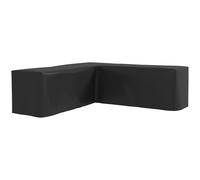 Outsunny Funda de Protección Impermeable para Sofá de Jardín en Forma de Esquina 420D Oxford Báche Exterior Impermeable anti-UV 250L x 250l x 79H cm, Negro