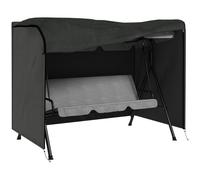 Outsunny Funda para Balancín de Jardín con Cremallera Cubierta para Muebles de Exterior 205x124x164 cm Gris Oscuro