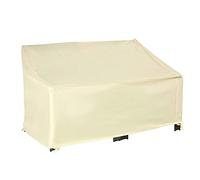 Outsunny Funda para Banco de Jardín 2 Plazas, Funda Sofá Exterior Impermeable, Tela Oxford 600D con Recubrimiento, 140x84x56/94 cm para Patio, Terraza, Crema