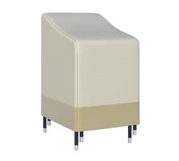 Outsunny Funda para Sillas Apilables 90x70x115 cm Funda para Sillas de Jardín Impermeable de Tela Oxford 600D Funda para Muebles Jardín Anti-UV Beige y Café