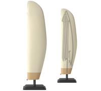 Outsunny Funda para sombrilla, Cubierta de sombrilla Oxford 600D para sombrilla de 2 a 4 m, Protector de Paraguas con Cremallera para jardín al Aire Libre, Patio, Color Blanco