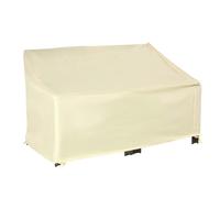 Outsunny Funda para Banco de Jardín 2 Plazas, Funda Sofá Exterior Impermeable, Tela Oxford 600D con Recubrimiento, 140x84x56/94 cm para Patio, Terraza, Crema