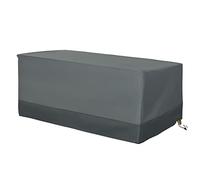 Outsunny Funda Protectora para Muebles de Jardín con Tela Oxford 600D Impermeable Cordón y Hebilla Cubierta de Muebles de Mesas Sillas Sofás Exterior 190,5x72x76 cm Gris