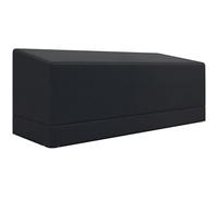 Outsunny Funda Rectangular Impermeable para Muebles de jardín de 3 plazas, Resistente a los Rayos UV, Tela Oxford 600D, ratán, 190 x 72 x 76 cm, Color Negro