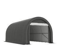 Outsunny Garaje Exterior para Coche 3x5 m Impermeable con Tejido PE Resistente Marco de Acero Galvanizado UPF30+ Gris