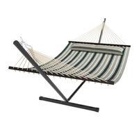 Outsunny Hamaca con Soporte Portátil Marco Acero 120kg 353x94x115 cm Verde