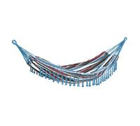 Outsunny Hamaca Doble Portátil de Algodón 300x150 cm Multicolor con Bolsa para Exteriores Patio Jardín Playa Camping Carga 150 kg Aosom España