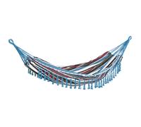 Outsunny Hamaca Doble Portátil de Algodón 300x150 cm con Bolsa de Transporte para Exteriores Patio Jardín Playa Camping Carga 150 kg Multicolor