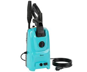 Outsunny Hidrolimpiadora 1500 W, Presión 120 Bar, Caudal 390 L/h, Lavadora Eléctrica con Boquilla Ajustable, Tubo 6 m, Azul