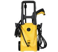 Outsunny Hidrolimpiadora de Alta Presión 1600W 120 Bar 390 L/h Amarillo | Bomba de Aluminio, Parada Automática, Manguera 3 m, Boquilla Ajustable, Ruedas, para Hogar Jardín Coche