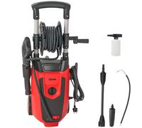 Outsunny Hidrolimpiadora de Alta Presión 1800W con Accesorios Ángulo Ajustable y Parada Automática 30x27,5x76 cm Rojo y Negro