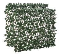Outsunny - Hojas artificiales para pared (2 paneles, 295 x 70 cm) | Longitud Ajustable, Malla Extensible, Follaje Realista de PE Verde
