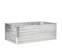 Outsunny Huerto elevado de jardín rectangular con refuerzos de tubos de acero galvanizado 180x90x59 cm Aosom España