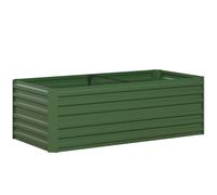 Outsunny Huerto rectangular de jardín con tubos de refuerzo de acero galvanizado 180x90x59 cm Aosom España