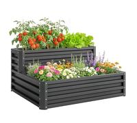Outsunny Jardinera Gris Oscuro