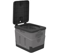 Outsunny Inodoro Portátil WC Portátil de PP con 12 Paquetes de Agente Solidificante y 12 Bolsas Carga 100kg Exterior Gris Oscuro