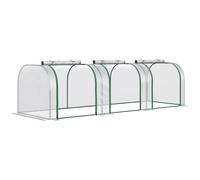 Outsunny Invernadero de Jardín con Marco Acero y PVC para Cultivo de Plantas Tipo Túnel 295x100x80 cm Transparente Aosom España