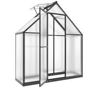 Outsunny Invernadero de jardín en aluminio policarbonato, invernadero con ventana regulable puerta abatible resistente intemperie transparente Aosom España