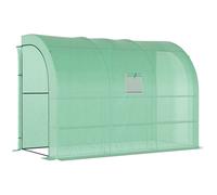 Outsunny Invernadero, Invernadero de jardín con cubierta de plástico resistente a los rayos UV, 3 niveles, puertas con Cremallera Aosom España
