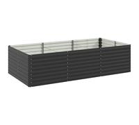 Outsunny Jardinera elevada galvanizada rectangular para exterior - fondo abierto - 240x120x60 cm, Gris Aosom España
