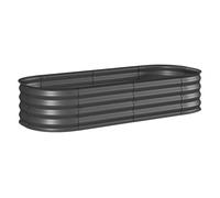 Outsunny jardinera exterior grande de acero galvanizado, huerto urbano para cultivar plantas, macetero exterior con bordes de seguridad, fácil montaje, resistente a la intemperie, 150x62x30 cm, verde