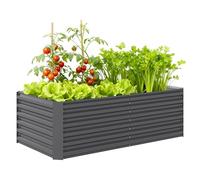 Outsunny Jardinera Exterior Grande Rectangular 180x90x57,5 cm Gris