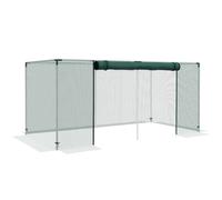 Outsunny Jaula de protección para plantas, invernadero con puerta con Cremallera, tubos de acero galvanizado 240x120x110 cm Verde Aosom España