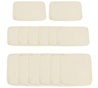 Outsunny - Juego de 14 fundas de repuesto para jardín, 6 fundas de cojín de asiento, 8 fundas de cojín y respaldo, fundas con cremallera, poliéster repelente al agua, color crema