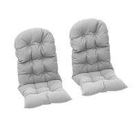 Outsunny Juego de 2 Cojines de Asiento para Silla Adirondack con Cierres de Seguridad, cojín para Silla Adirondack de diseño tapizado, cojín para Silla de Respaldo Alto Suave y Grueso, Gris Claro