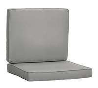 Outsunny Juego de 2 Cojines para Silla Cojines de Asiento desenfundables Cojines de Alto Confort Acolchados tapizados Espuma poliéster Tejido Gris Claro