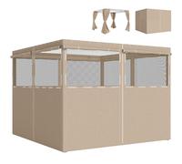 Outsunny, juego de 4 cortinas de recambio para cenadores: paneles de privacidad compatibles con la mayoría de cenadores, toldos y pabellones de 3 x 3 m; accesorios para paredes laterales de refugios