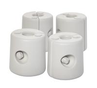 Outsunny pack de 4 pesos para carpas plegables soportes rellenables con 9 kg de agua pesos para cenador con perillas de fijación ø22/24x25 cm blanco 25 cm