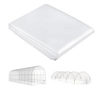 Outsunny Lámina Invernadero 8x10m Impermeable UV PE Transparente | Lámina de jardín, film PE extra grueso resistente a desgarros, cubierta para túnel de invernadero, solo lámina