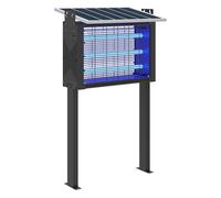 Outsunny lámpara antimosquitos eléctrica con luces led mata mosquitos eléctrico 25w para exterior efecto 200 m² con soporte panel ajustable lámpara uv repelente de insectos moscas polillas