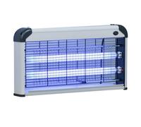 Outsunny lámpara antimosquitos eléctrico 30w mata moscas eléctrico interior con luz uv efecto 60 m² para jardín terraza patio 48,5x8,5x26,5 cm plata 26.5 cm