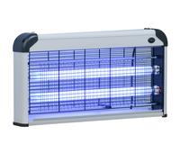 Outsunny Lámpara Antimosquitos Eléctrico 30W Mata Mosquitos con Luz UV Efecto 60 m² 48,5x8,5x26,5 cm Plata Aosom España
