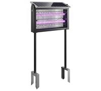 Outsunny Lámpara Antimosquitos para Exterior a Energía Solar con Red de Protección, 45x18x90 cm, Negro